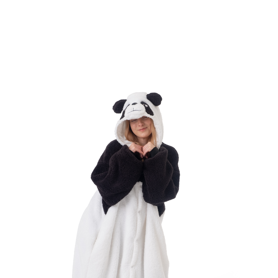 Hood Pandawinter Panda Hooded Onesie For Women - Cartoon Pajamas With  Pockets