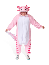 Axolotl Animal Kigurumi Adult Onesie Costume Pajamas Main2 KIGU-KG-002