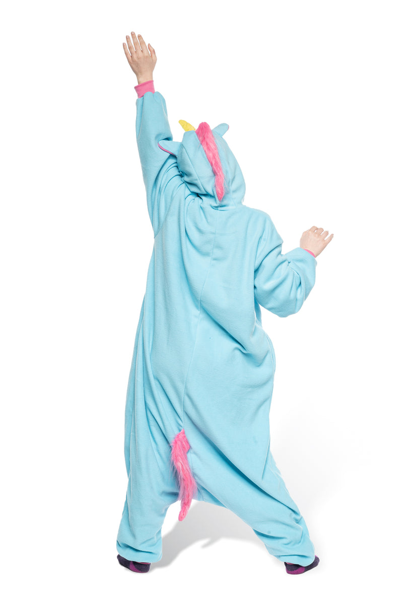 Blue Unicorn Kigurumi Adult Animal Onesie Costume Pajama By Panda Parade