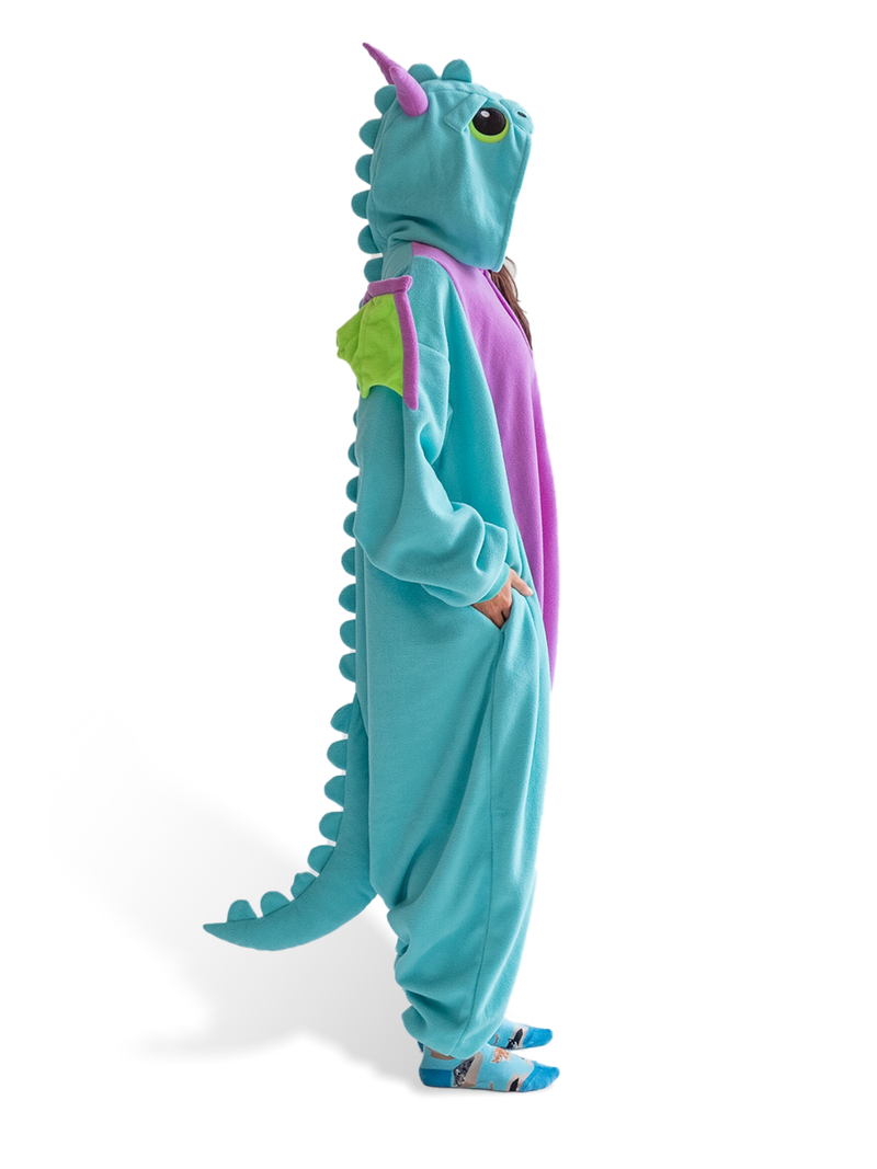 Dragon Animal Kigurumi Adult Onesie Costume Pajamas Side Left KIGU-KG-030