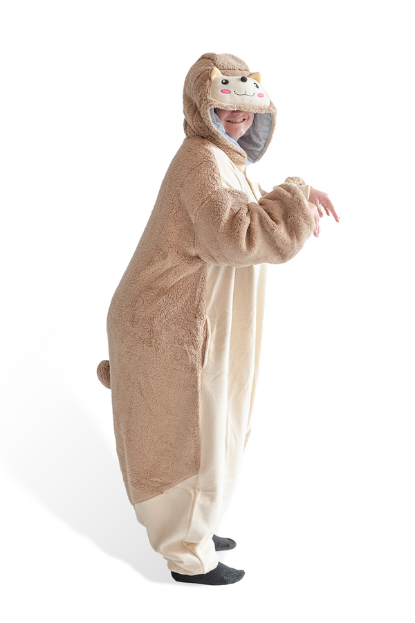 Hedgehog Animal Kigurumi Adult Onesie Costume Pajamas Side Left KIGU-KG-034