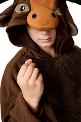 Moose Kigurumi Adult Onesie Costume Pajamas Hood2 KIGU-KG-025