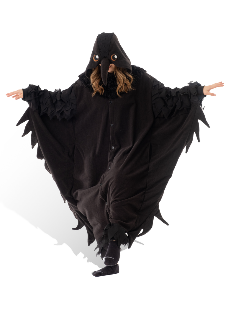 Raven Animal Kigurumi Adult Onesie Costume Pajamas Main3 KIGU-KG-013