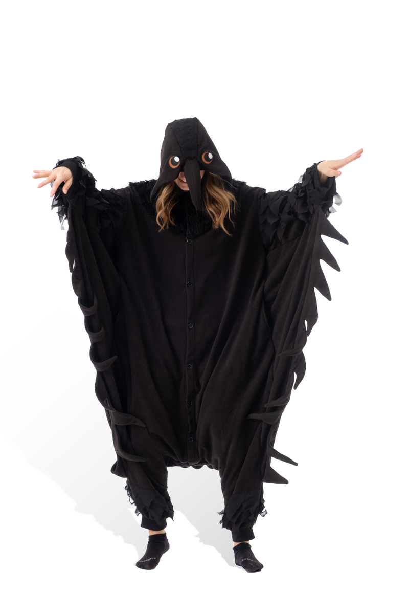 Raven Animal Kigurumi Adult Onesie Costume Pajamas Main KIGU-KG-013