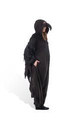 Raven Animal Kigurumi Adult Onesie Costume Pajamas Side KIGU-KG-013