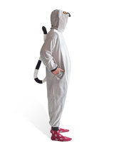 Ring-Tailed Lemur Animal Kigurumi Adult Onesie Costume Pajamas Side Left KIGU-KG-033