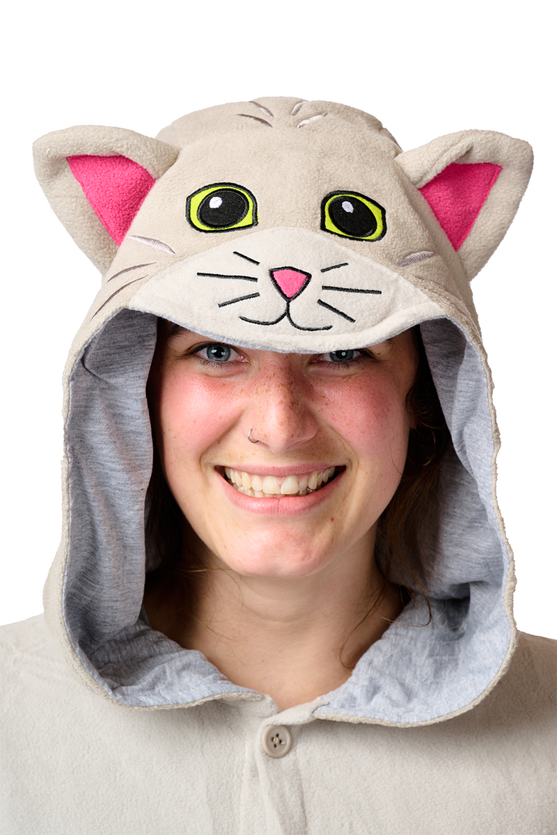 Tabby Cat Kigurumi Adult Onesie Costume Pajamas Hood KIGU-KG-037