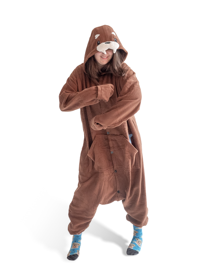 Walrus Animal Kigurumi Adult Onesie Costume Pajamas Main2 KIGU-KG-051