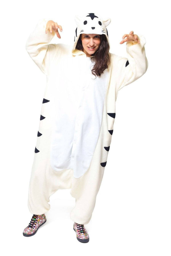 White Tiger Kigurumi Onesie Sazac